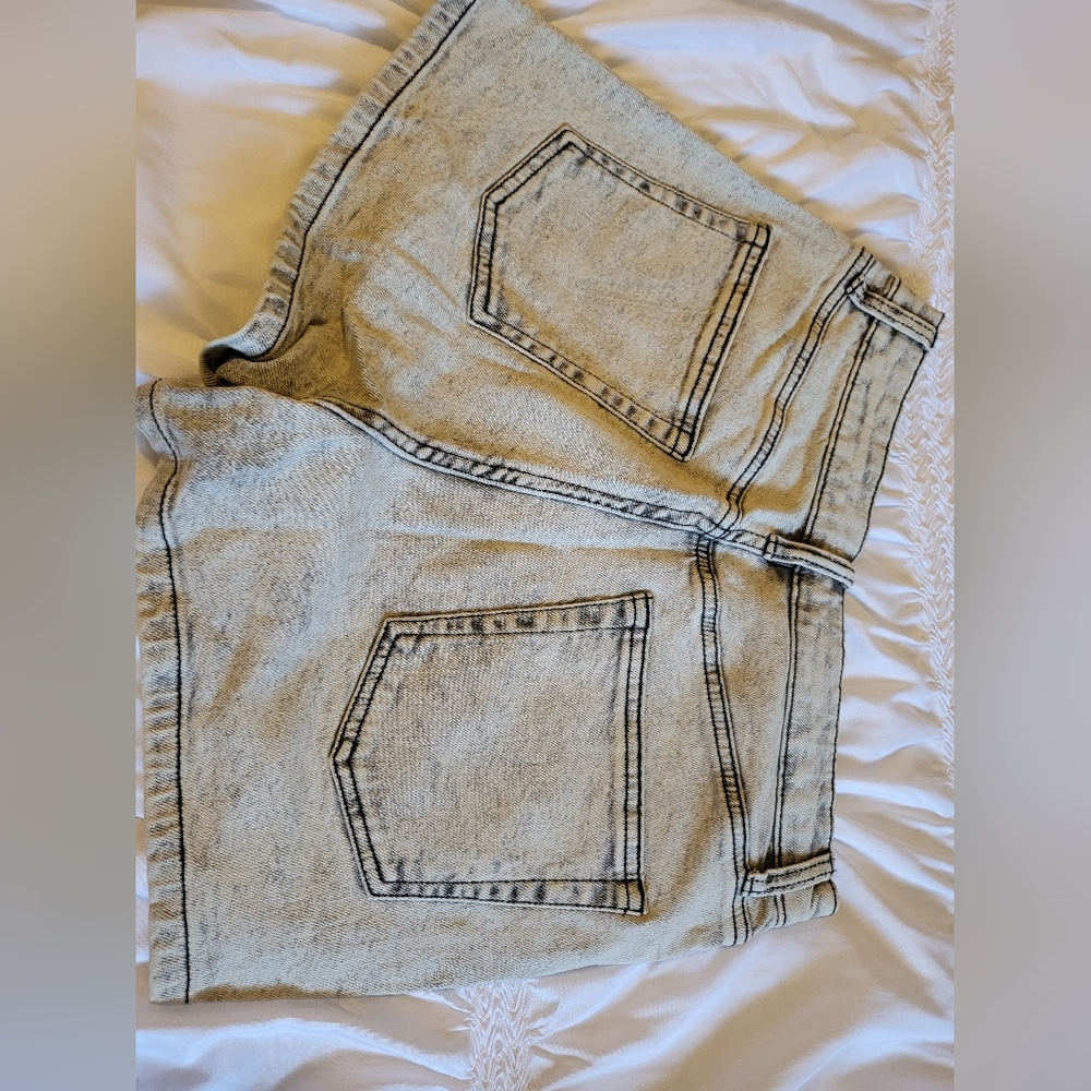 Gray Washed Out Jean Shorts